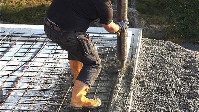 Gjutning av husgrunder